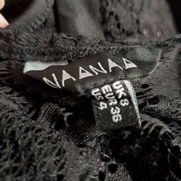 Asos NaaNaa Black Floral Lace Lingerie - Picture 6 of 6